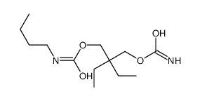 N-Butylcarbamic acid 2-(carbamoyloxymethyl)-2-ethylbutyl ester结构式