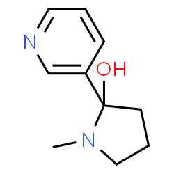 1-methyl-2-pyridin-3-yl-pyrrolidin-2-ol结构式