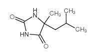 5-甲基-5-(2-甲基丙基)咪唑烷-2,4-二酮结构式