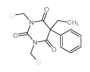 2,4,6(1H,3H,5H)-Pyrimidinetrione,1,3-bis(chloromethyl)-5-ethyl-5-phenyl- Structure