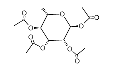 L-Mannopyranose, 6-deoxy-, tetraacetate Structure