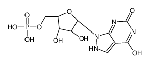 [(2R,3S,4R,5R)-5-(4,6-dioxo-2H-pyrazolo[3,4-d]pyrimidin-1-yl)-3,4-dihydroxyoxolan-2-yl]methyl dihydrogen phosphate结构式