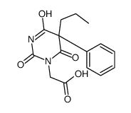 2-(2,4,6-trioxo-5-phenyl-5-propyl-1,3-diazinan-1-yl)acetic acid Structure