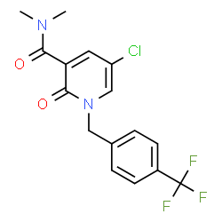 5-Chloro-N,N-dimethyl-2-oxo-1-[4-(trifluoromethyl)benzyl]-1,2-dihydro-3-pyridinecarboxamide结构式