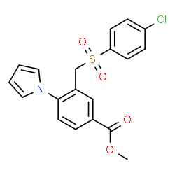 METHYL 3-([(4-CHLOROPHENYL)SULFONYL]METHYL)-4-(1H-PYRROL-1-YL)BENZENECARBOXYLATE结构式