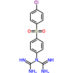 N-{4-[(4-Chlorophenyl)sulfonyl]phenyl}imidodicarbonimidic diamide Structure