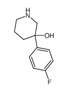 3-(4-FLUOROPHENYL)-3-PIPERIDINOL结构式