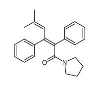 (2E)-5-methyl-2,3-diphenyl-1-pyrrolidin-1-ylhexa-2,4-dien-1-one Structure