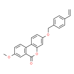 3-[(4-ethenylphenyl)methoxy]-8-methoxybenzo[c]chromen-6-one Structure