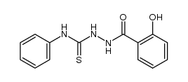 4-phenyl-1-(2-hydroxybenzoyl)thiosemicarbazide结构式