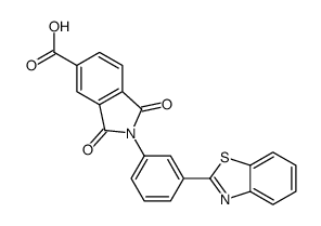 2-[3-(2-苯并噻唑)苯基]-2,3-二氢-1,3-二氧代-1H-异吲哚-5-羧酸结构式