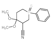 4,4-dimethoxy-1-phenyl-1-sulfanylidene-1$l^C14H18NO2PS-phosphacyclohexane-3-carbonitrile结构式