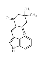 1,3-Cyclohexanedione,2-(1H-indol-3-ylmethylene)-5,5-dimethyl-结构式