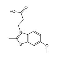 3-(6-methoxy-2-methyl-1,3-benzothiazol-3-ium-3-yl)propanoic acid结构式