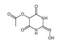 5-acetoxy-pyrimidine-2,4,6-trione 2-oxime Structure