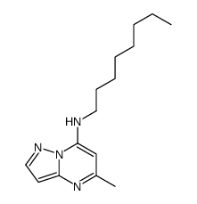 5-methyl-N-octylpyrazolo[1,5-a]pyrimidin-7-amine结构式