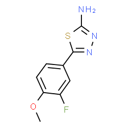 1,3,4-Thiadiazol-2-amine, 5-(3-fluoro-4-methoxyphenyl)- structure