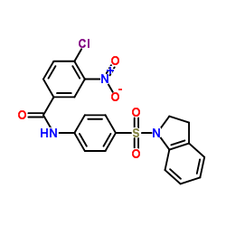 4-Chloro-N-[4-(2,3-dihydro-1H-indol-1-ylsulfonyl)phenyl]-3-nitrobenzamide Structure