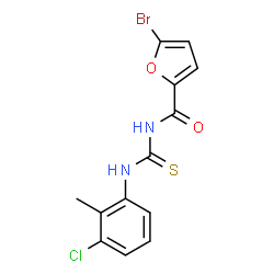 5-bromo-N-{[(3-chloro-2-methylphenyl)amino]carbonothioyl}-2-furamide结构式