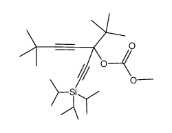 (+/-)-1-(tert-butyl)-4,4-dimethyl-1-[(triisopropylsilyl)ethynyl]pent-2-ynyl methyl carbonate结构式