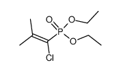 diethyl (1-chloro-2-methylprop-1-en-1-yl)phosphonate结构式