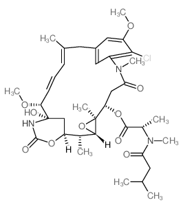 Maytansine, N(2)-deacetyl-N(2)-(3-methyl-1-oxobutyl)- (9CI)结构式