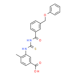 4-METHYL-3-[[[[3-(PHENOXYMETHYL)BENZOYL]AMINO]THIOXOMETHYL]AMINO]-BENZOIC ACID Structure