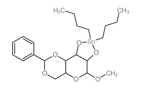 dibutyltin; 4-methoxy-9-phenyl-5,8,10-trioxabicyclo[4.4.0]decane-2,3-diol结构式