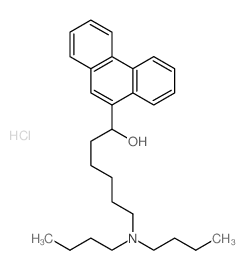 9-Phenanthrenemethanol,a-[5-(dibutylamino)pentyl]-,hydrochloride (1:1)结构式