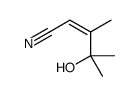4-hydroxy-3,4-dimethylpent-2-enenitrile结构式