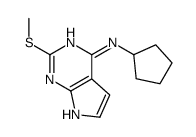 N-cyclopentyl-2-methylsulfanyl-7H-pyrrolo[2,3-d]pyrimidin-4-amine Structure