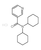 3-Pyridinecarboxamide,N,N-dicyclohexyl-, hydrochloride (1:1) structure
