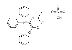 [2,2-dichloro-1-(methoxycarbonylamino)ethenyl]-triphenylphosphanium,perchlorate结构式