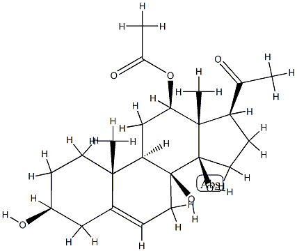 12β-(Acetyloxy)-3β,8,14β-trihydroxypregn-5-en-20-one Structure