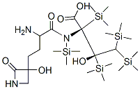 N-[2-Amino-4-(3-hydroxy-2-oxo-3-azetidinyl)-1-oxobutyl]pentakis(trimethylsily)-L-threonine结构式