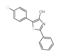 4-Thiazolol,5-(4-chlorophenyl)-2-phenyl-结构式