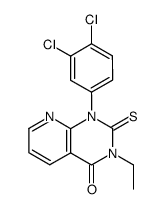 1-(3,4-dichloro-phenyl)-3-ethyl-2-thioxo-2,3-dihydro-1H-pyrido[2,3-d]pyrimidin-4-one Structure