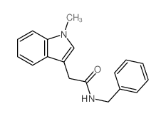 1H-Indole-3-acetamide,1-methyl-N-(phenylmethyl)- structure