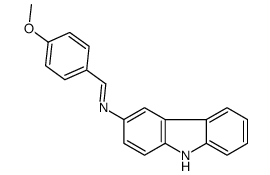N-(9H-carbazol-3-yl)-1-(4-methoxyphenyl)methanimine Structure