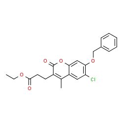 ethyl 3-(6-chloro-4-methyl-2-oxo-7-phenylmethoxychromen-3-yl)propanoate picture