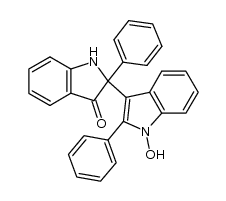 1'-hydroxy-2,2'-diphenyl-1,2-dihydro-1'H-[2,3']biindolyl-3-one结构式
