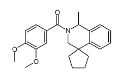 (3,4-dimethoxyphenyl)-(1-methylspiro[1,3-dihydroisoquinoline-4,1'-cyclopentane]-2-yl)methanone结构式