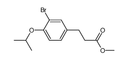 3-(3-bromo-4-isopropoxy-phenyl)propionic acid methyl ester结构式