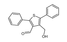 4-hydroxymethyl-2,5-diphenyl-thiophene-3-carbaldehyde结构式