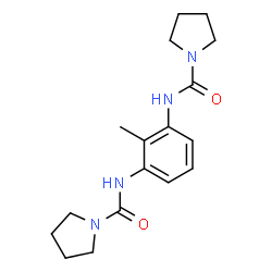 N,N'-(2-methyl-1,3-phenylene)bis(pyrrolidine-1-carboxamide)结构式