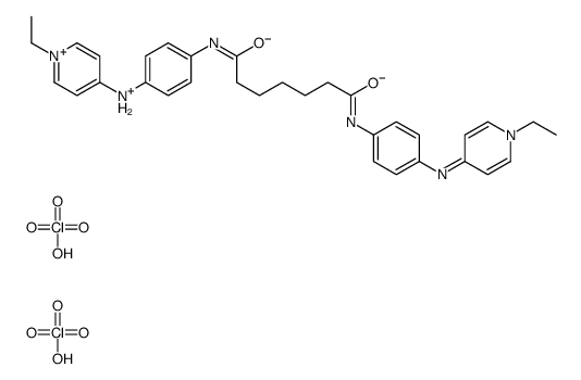 N,N'-bis[4-[(1-ethylpyridin-1-ium-4-yl)amino]phenyl]heptanediamide,diperchlorate Structure