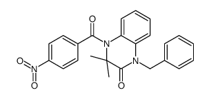 1-benzyl-3,3-dimethyl-4-(4-nitrobenzoyl)quinoxalin-2-one Structure