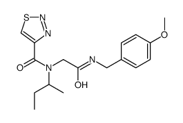 1,2,3-Thiadiazole-4-carboxamide,N-[2-[[(4-methoxyphenyl)methyl]amino]-2-oxoethyl]-N-(1-methylpropyl)-(9CI) Structure