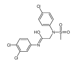 2-(4-chloro-N-methylsulfonylanilino)-N-(3,4-dichlorophenyl)acetamide Structure