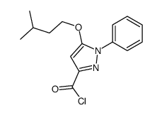 5-(3-methylbutoxy)-1-phenylpyrazole-3-carbonyl chloride Structure